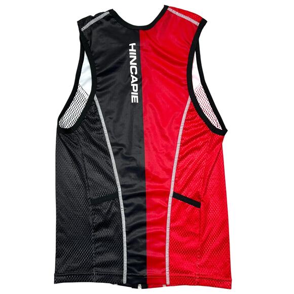 Hincapie Sleeveless Cycling Jersey Women's Large Red/Black Full Zip Vest Tank - Picture 2 of 9